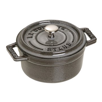 Staub Mini Round Cast Iron Pot - 250 ml  Graphite
